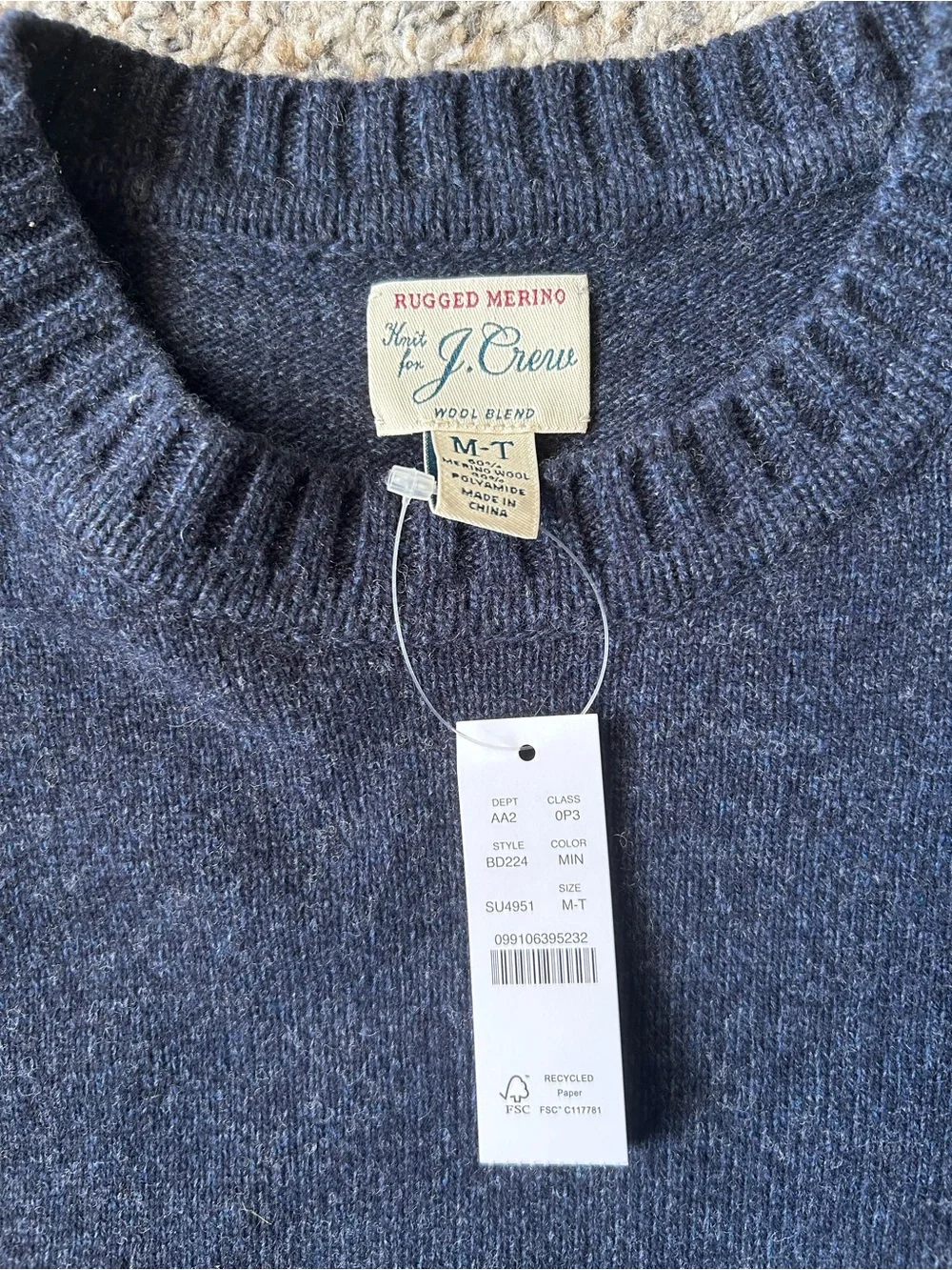 J.Crew Dark Navy Crewneck Sweater
